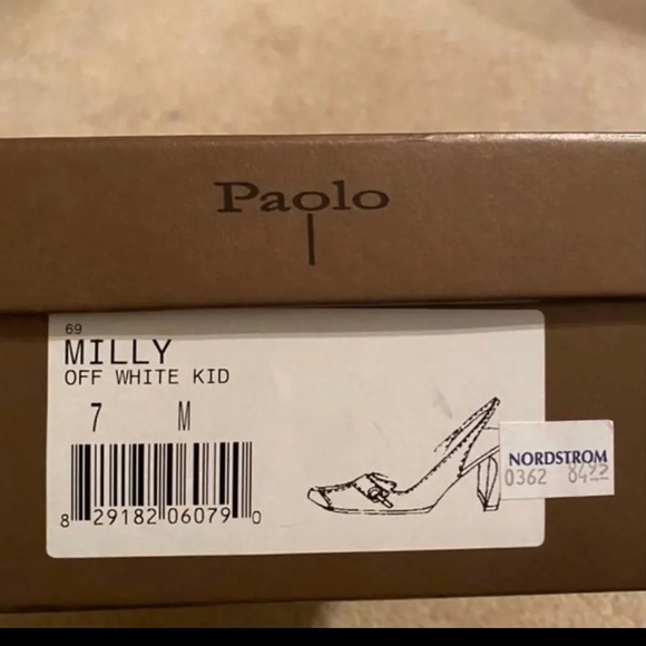 Linea Paolo Off White Kid Pumps - Size 7 - Picture 6 of 7
